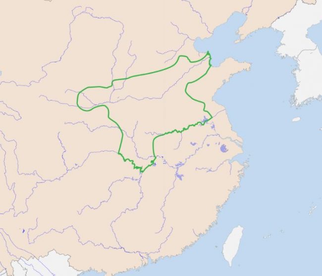 Mapa de China en la dinastia Shang